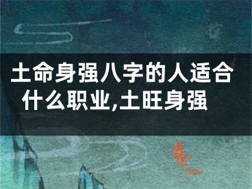 土命身强八字的人适合什么职业,土旺身强