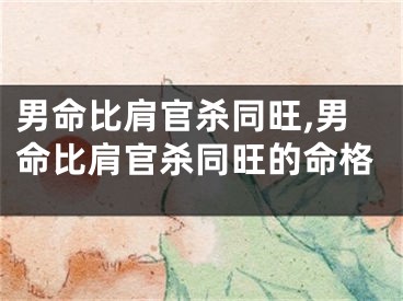 男命比肩官杀同旺,男命比肩官杀同旺的命格