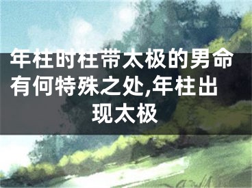 年柱时柱带太极的男命有何特殊之处,年柱出现太极