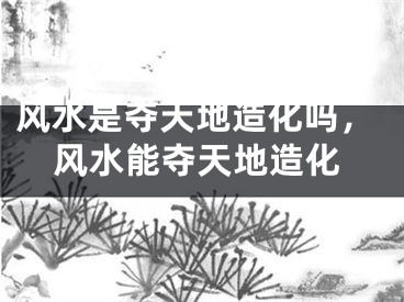 风水是夺天地造化吗，风水能夺天地造化