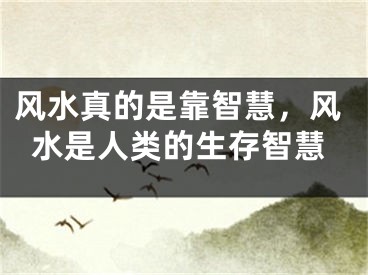 风水真的是靠智慧，风水是人类的生存智慧
