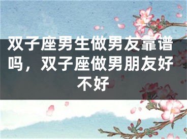 双子座男生做男友靠谱吗，双子座做男朋友好不好