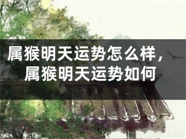 属猴明天运势怎么样，属猴明天运势如何