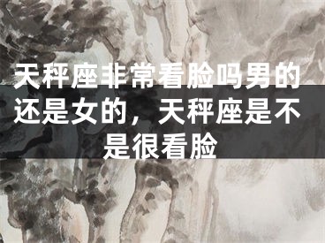 天秤座非常看脸吗男的还是女的，天秤座是不是很看脸