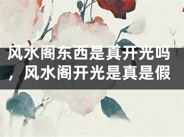 风水阁东西是真开光吗，风水阁开光是真是假