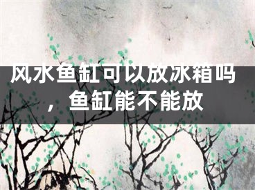 风水鱼缸可以放冰箱吗，鱼缸能不能放
