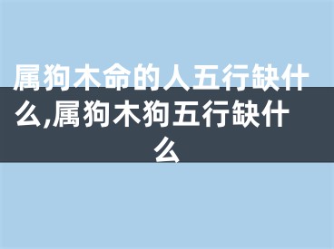 属狗木命的人五行缺什么,属狗木狗五行缺什么