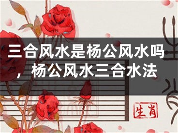 三合风水是杨公风水吗，杨公风水三合水法