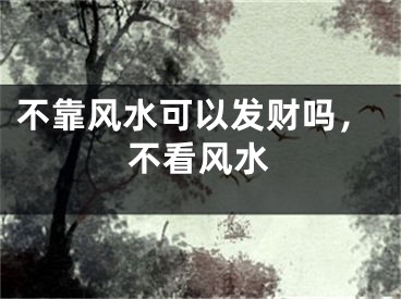 不靠风水可以发财吗,不看风水
