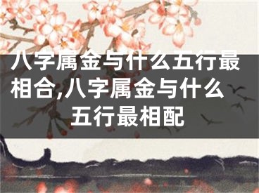 八字属金与什么五行最相合,八字属金与什么五行最相配