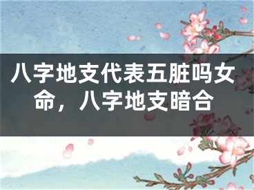 八字地支代表五脏吗女命，八字地支暗合