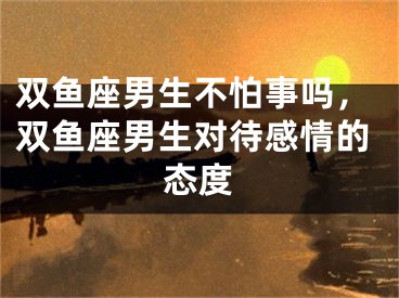 双鱼座男生不怕事吗,双鱼座男生对待感情的态度