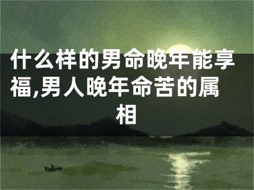 什么样的男命晚年能享福,男人晚年命苦的属相