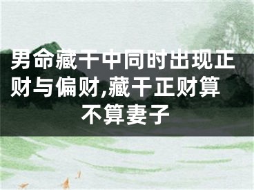 男命藏干中同时出现正财与偏财,藏干正财算不算妻子