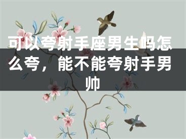 可以夸射手座男生吗怎么夸，能不能夸射手男帅