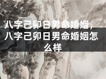八字己卯日男命婚姻，八字己卯日男命婚姻怎么样