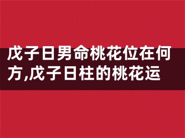 戊子日男命桃花位在何方,戊子日柱的桃花运