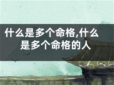 什么是多个命格,什么是多个命格的人