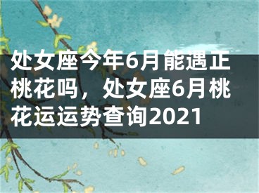 处女座今年6月能遇正桃花吗，处女座6月桃花运运势查询2021