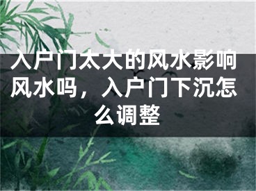 入户门太大的风水影响风水吗,入户门下沉怎么调整
