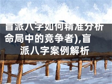 盲派八字如何精准分析命局中的竞争者),盲派八字案例解析