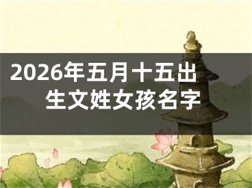 2026年五月十五出生文姓女孩名字