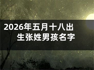 2026年五月十八出生张姓男孩名字