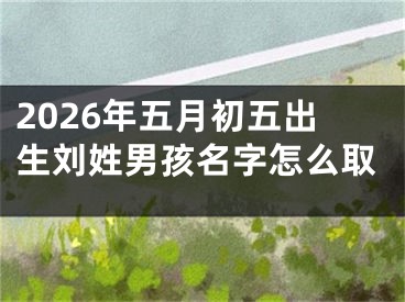 2026年五月初五出生刘姓男孩名字怎么取