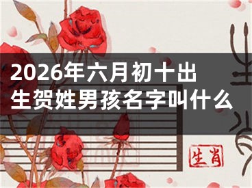 2026年六月初十出生贺姓男孩名字叫什么