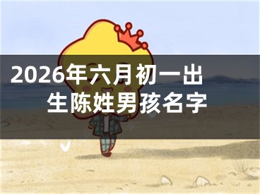 2026年六月初一出生陈姓男孩名字