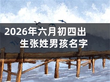 2026年六月初四出生张姓男孩名字
