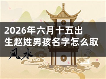 2026年六月十五出生赵姓男孩名字怎么取