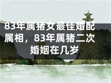 83年属猪女最佳婚配属相,83年属猪二次婚姻在几岁