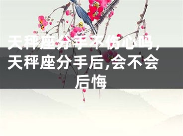 天秤座分手不伤心吗，天秤座分手后,会不会后悔