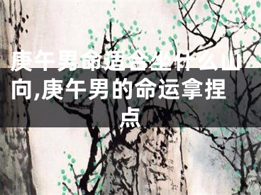 庚午男命适合坐什么山向,庚午男的命运拿捏点
