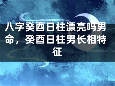 八字癸酉日柱漂亮吗男命，癸酉日柱男长相特征