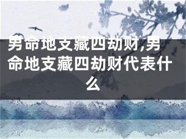 男命地支藏四劫财,男命地支藏四劫财代表什么