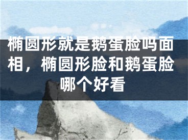 椭圆形就是鹅蛋脸吗面相，椭圆形脸和鹅蛋脸哪个好看