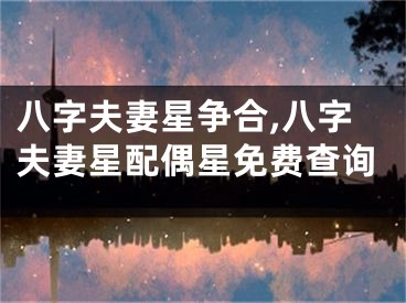 八字夫妻星争合,八字夫妻星配偶星免费查询