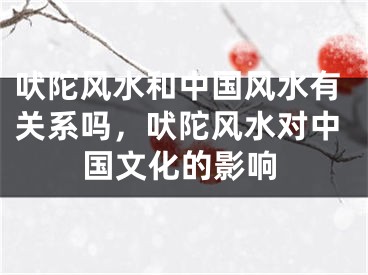 吠陀风水和中国风水有关系吗,吠陀风水对中国文化的影响