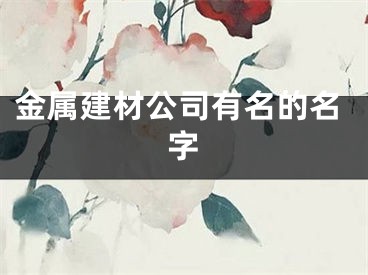金属建材公司有名的名字