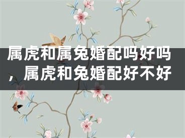 属虎和属兔婚配吗好吗，属虎和兔婚配好不好
