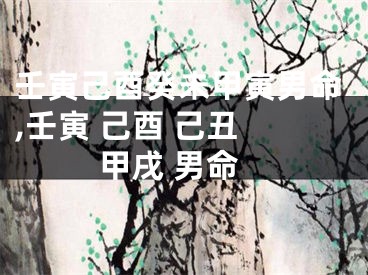 壬寅己酉癸未甲寅男命,壬寅 己酉 己丑 甲戌 男命