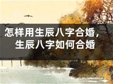 怎样用生辰八字合婚，生辰八字如何合婚