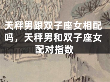 天秤男跟双子座女相配吗，天秤男和双子座女配对指数