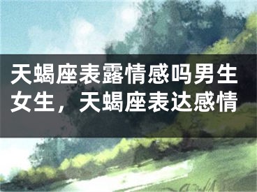 天蝎座表露情感吗男生女生，天蝎座表达感情