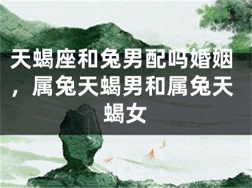 天蝎座和兔男配吗婚姻，属兔天蝎男和属兔天蝎女