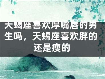 天蝎座喜欢厚嘴唇的男生吗，天蝎座喜欢胖的还是瘦的