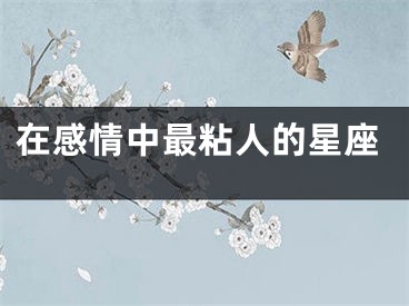 在感情中最粘人的星座