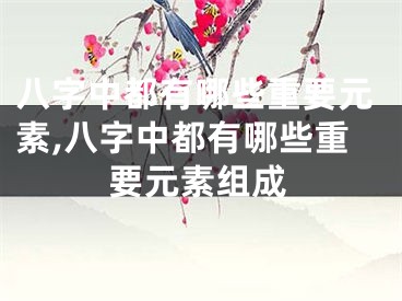 八字中都有哪些重要元素,八字中都有哪些重要元素组成